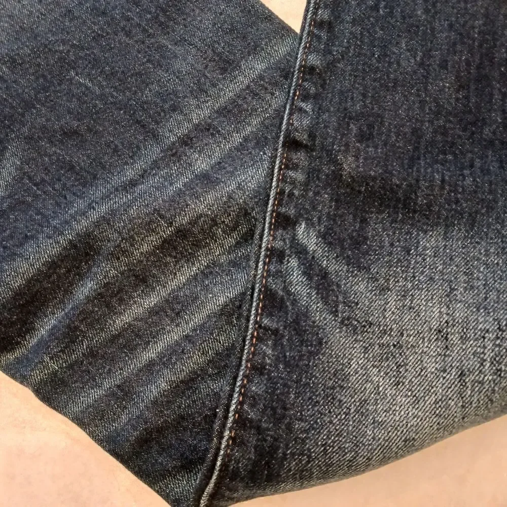 J CREW Men's Jeans Slim 30 x 30 Kurabo 484 Blue Denim Whiskered